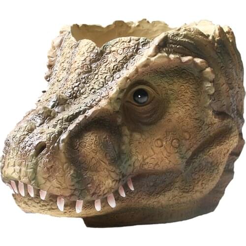 Realistic Dinosaur Head Flower Pot for Animal Planter Home Office Living Room Bonsai Pot Bonsai Plant Holder Crafts