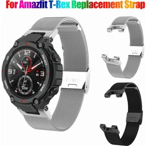 Watch Band For Xiaomi Amazfit T-Rex Pro Metal Soft Wrist Strap Replacement Bracelet For Huami Amazfit Trex Sport Strap Correa