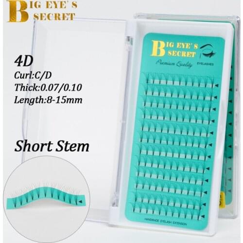 Big eyes secret Rootless Premade Volume Lash Fans 4D Classic Fans Semi Permanent Individual Eyelash Extensions Free Shipping