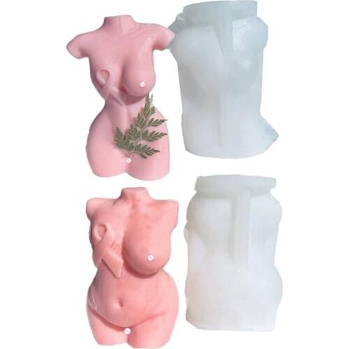 DIY Silicone Mold Handmade Craft Body Candle Moulds Natural Wax Gift Decorative Home Decor Casting Art Craft Making Tool