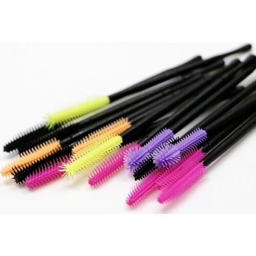 Eyelash Extension Disposable Eyebrow brush Mascara Wand silicone Spoolers Eye Lashes Cosmetic makeup brushes set tools