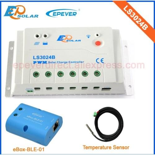 Pwm Epsolar solar regulator 30A 30amp LS3024B 12v 24v with bluetooth function+temperature sensor