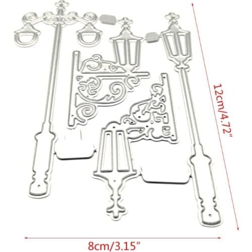 Street Lights Embossing DIY Stencil Carbon Steel Mould, Album Paper Card Making Printing Mould for Scrapbooking