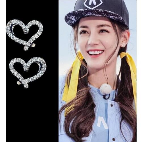 REETI 925 Sterling Silver Heart zircon Earrings For Women 2018 New Trend Personality Lady Fashion Jewelry