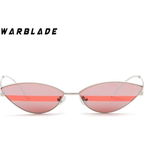 WarBLade Vintage Red Small Sunglasses Women 2018 Fashion Sexy Cat Eye Sun Glasses For Female Brand Designer Metal Frame UV400