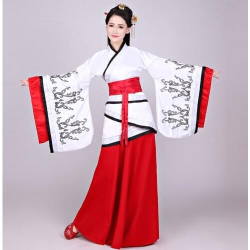 Women Elegant Hanfu Dress Chinese Ancient Han Dynasty Princess Clothing Fairy Costume Lady National Cosplay Outfit Stage Dress