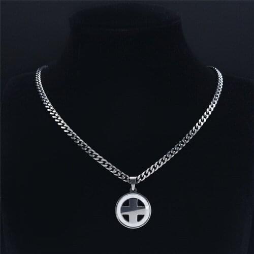 2021 Stainless Steel Shell Small Cross Chain Necklaces Silver Color Necklace for Women/Men Jewelry collar colgante XHYB213S04
