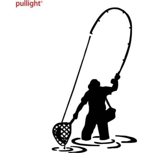 8.5*15CM Man on a fishing trip Car Vinyl Sticker Creative Fashion Car Styling Motorcycle SUVs Bumper Decoration Accessories