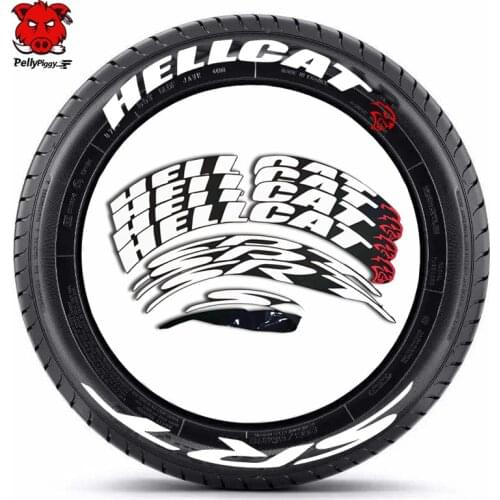 8pcs Car Tire Decor Stickers Car Tuning Universal 3D Permanent PVC Tire Decorative Decals Car Wheel Stickers Personalized Auto