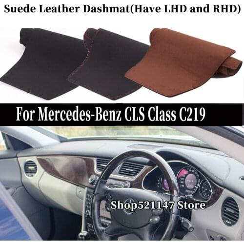 Accessories Suede Leather Dashmat Dashboard Cover Dash Mat Carpet For Mercedes-Benz CLS Class C219 W219 300 500 550 320 55 63