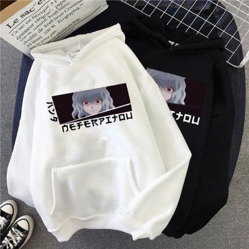 Neferpitou Anime Hoodie Pullovers Tops Loose Long Sleeves Autumn and Winter Sweatshirt Streetwear Uniex
