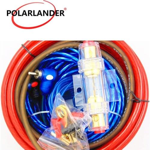 Car Audio Wire Wiring 8GA Power Cable 60 AMP Fuse Holder 1500W Amplifier Subwoofer Speaker Installation Kit