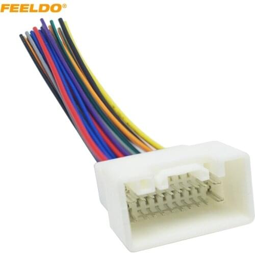 FEELDO Car Radio Stereo Wiring Harness Adapter For Mitsubishi Lance/Outlander/Mirage Aftermarket Installation CD/DVD #1444