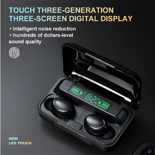 F9 Wireless Headphones Bluetooth Earphones Earbuds Stereo in-ear Sports Earphone Hi-Fi Headsets Noise Canncelling Free Shipping