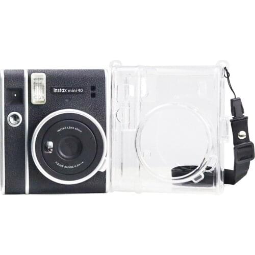 Fujifilm Instax Mini 40 Camera Crystal Case Clear Transparent Shoulder Strap Bag Protector Instant Film Camera Shell Cover