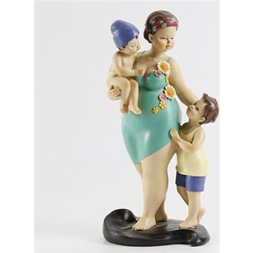 MOTHER AND CHILD SCULPTURE FIGURINE DECORATIVE CREATIVE HOME DECORATION L3161