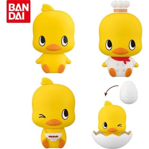 Bandai Genuine Big Head Assembled Shellless Gashapon Cute Mascot Chick Anime Action Figures Collect Model Gacha Toys for Kids
