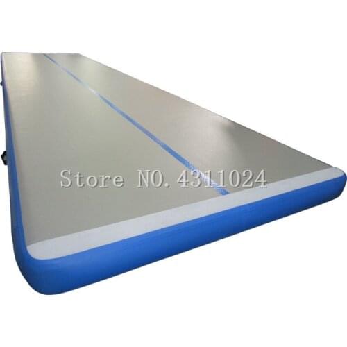 Free Shipping 4*1*0.1m Gymnastic Air Track Tumbling Mat with Free Pump for Home Use, Cheerleading, Water, Park and Beach