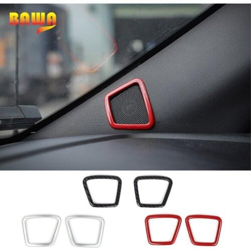 HANGUP ABS Car Interior A Pillar Speaker Decoration Cover Trim Ring Frame Stickers For Ford F150 2015 Up Car Styling