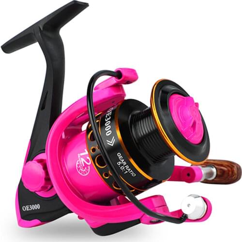 Sougayilang Spinning Fishing Reel 1000-3000 Series 5.2:1 12BB Metal Coil Fishing Reel Boat Rock Carp Fishing Reel Fishing Tackle