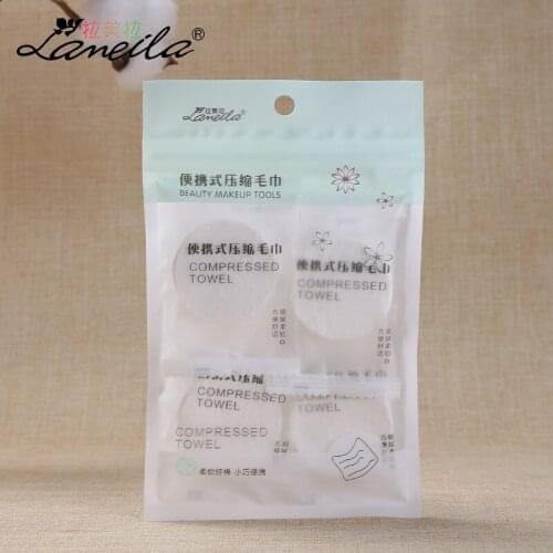 Candy Portable Compressional Mode Non-woven Towels Household Nursing Travel 4 PCs D0847