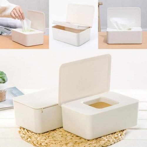 Wet Tissue Box Seal Baby Wipes Paper Storage Box Dispenser Holder Household Plastic Dust-proof Tissue Box With Lid Wipes Box