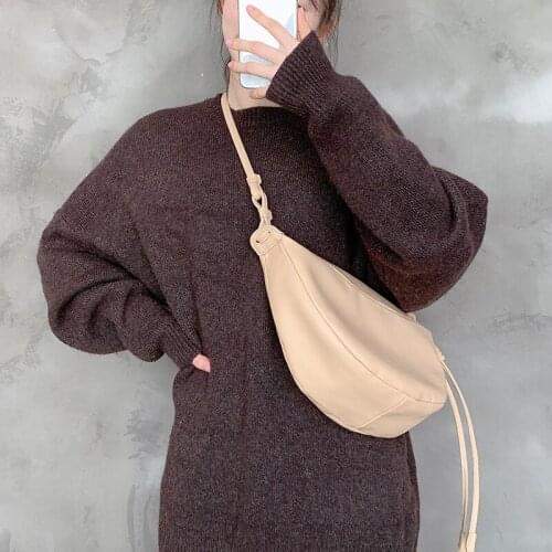 Fashion Women Leather Dumplings Shoulder Bag Women Small Clutch Handbag Messenger Female Tote Cross-body Bag Retro Purses