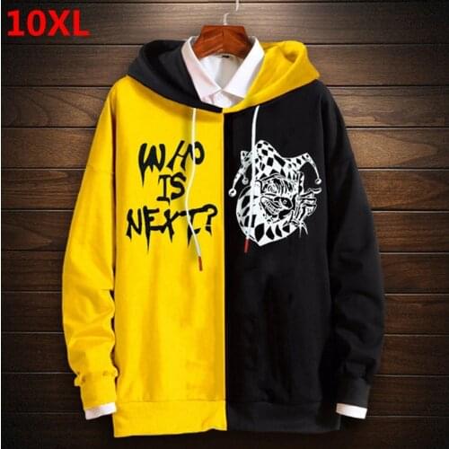 New super extra large code loose brother men long-sleeved hooded plus size hoody men 10XL 9XL 8XL