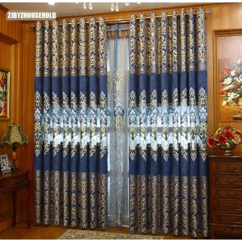 New Curtains for Dining Living Bedroom Room New High-end Water Soluble Hollow Chenille Embroidery Curtain Fabric