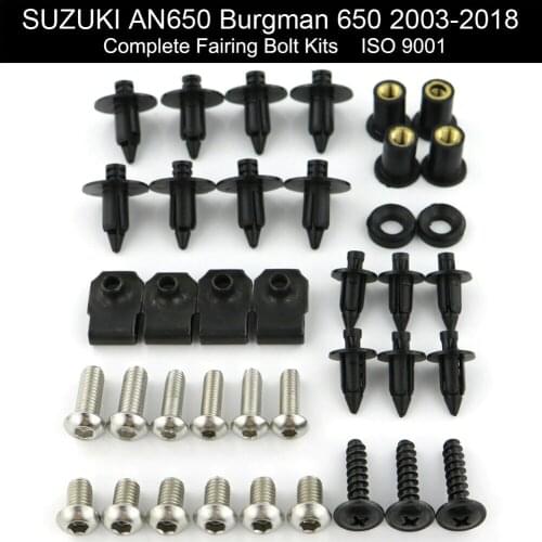 Fit For Suzuki AN650 Burgman 650 2003-2018 2013 2014 2015 Complete Fairing Bolts Kit Cowling Bolts Clips Screws Stainless Steel