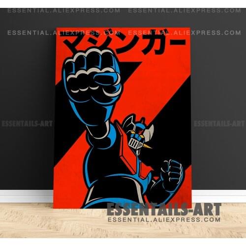 Mazinger Z Retro Anime Poster Canvas Wall Art Painting Decor Pictures Bedroom Study Living Room Home Decoration Prints