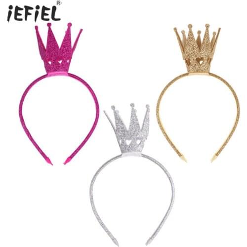 Cute Crown Baby Headband Elegant Sequins Queen Baby Girls Headbands Birthday Party Wedding Girls Headwear Hair Accessories