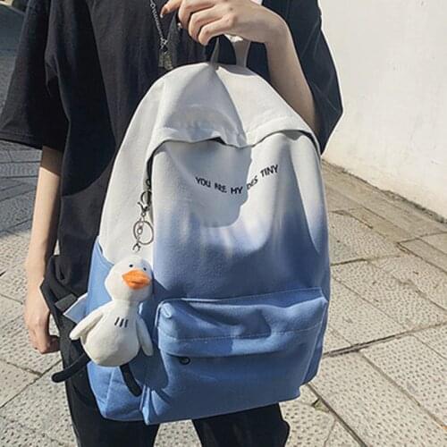 Female Korean version of Harajuku high school junior high school student backpack graffiti gradient personality back pack 2021