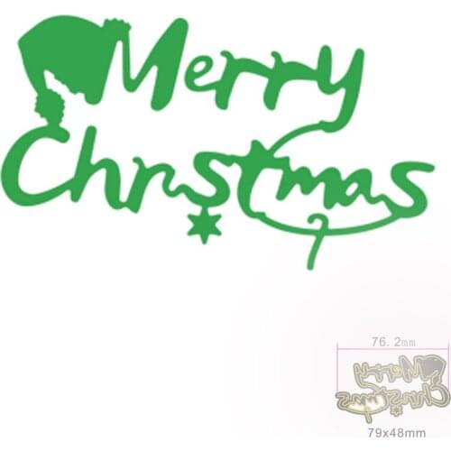 Merry Christmas Metal Cutting Dies Stencils For DIY Decorative Embossing Handcraft Paper Cards Making Die Template New