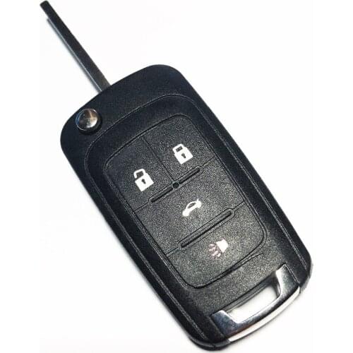 With Emblem 4 Button Flip Folding Car Key Shell Remote Case Fob Cover For Buick Hideo Regal LaCrosse GL8 XTG Excelle XT GT