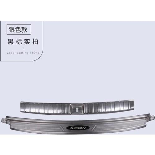 Car styling For hyundai Tucson 2015 2016 2017 2018 car Stainless Steel Rear Bumper Protector Sill Trunk Rear guard Tread Plate