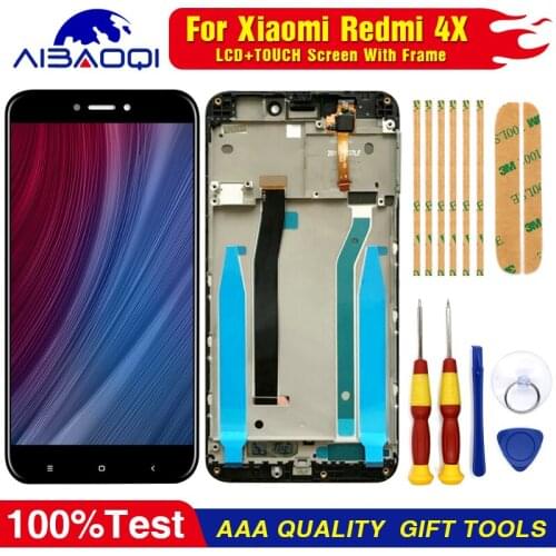 AiBaoQi For Xiaomi Redmi 4X LCD&Touch Screen digitizer with frame LCD Display Replacement Parts + Disassemble Tools