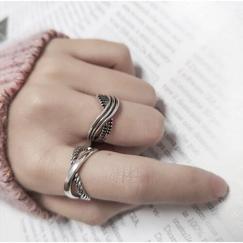 Ckysee Vintage 100% 925 Sterling Silver Infinity Forever Love Finger Ring S925 Silver Jewelry Wedding Gift For Women Girl