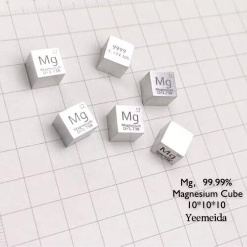 10mm Mg≥99.99% Magnesium Mg Cube Periodic Table Of Elements Cube Hand Made Science Educational DIY Crafts Display
