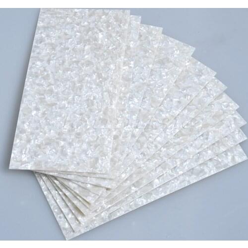 10pcs White Pearl Guitar Head Veneer 1.5mm Thick Headplate Celluloid Plate