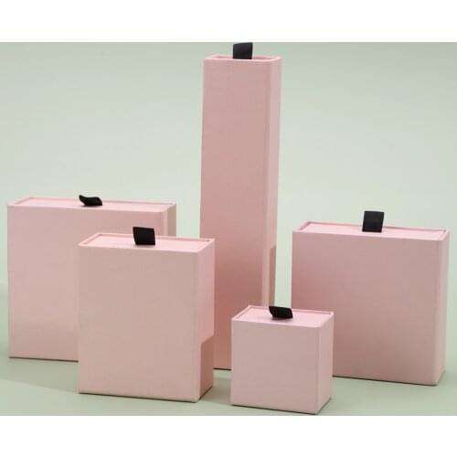 12 Jewelry Organizer Box for Earrings Necklace Bracelet Display Gift Box Holder Packaging Pink Cardboard Boxes Square/Rectangle