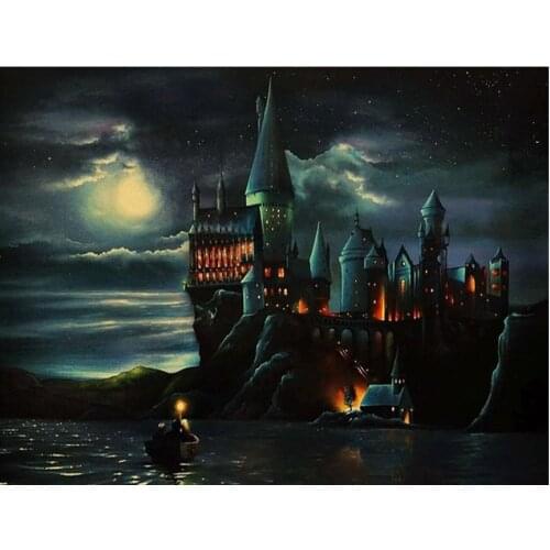 5D DIY Diamond painting Castle Full Diamond Embroidery Complete Kit Rhinestone Mosaic Square Round Stones Kids Gift YG1279