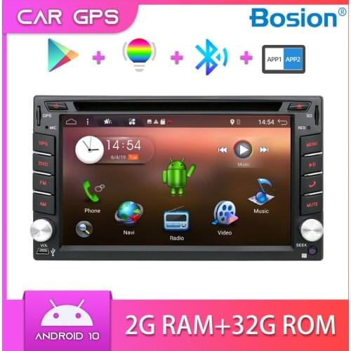 2 Din Car Radio Stereo Auto GPS Navi For Universal Quad Core Android 10 Wifi Aux SWC DVD CD Mirror Link Head Unit Camera 2G+32GB