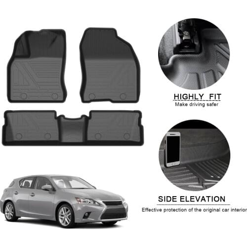 Car Floor Mats For Lexus CT 2011-2017 TPE Non-Slip Foot Pad Waterproof Rubber Carpets Auto Automobile Interior Accessories