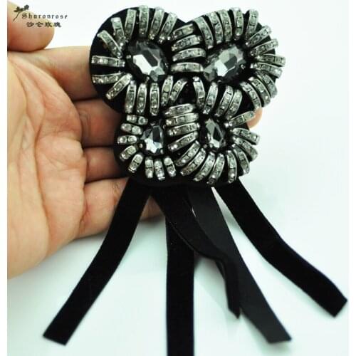 New Rhinestone Fabric Butterfly Brooch Pins For Women Garment/Dress/Wedding/Sheepskin/fur coats/Down jacket/clothing Patch pin