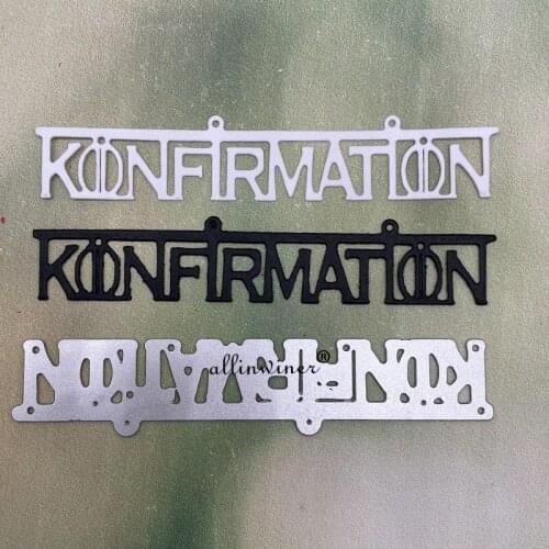 Konfirmation letter decoration Metal Cutting Dies for DIY Scrapbooking Album Paper Cards Decorative Crafts Embossing Die Cuts