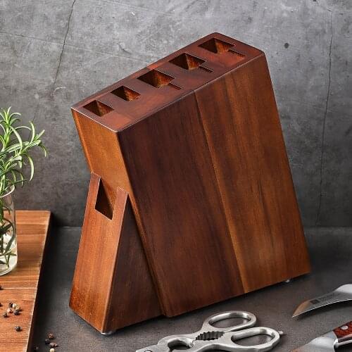 XINZUO Wood Kitchen Knife Holder Multifunctional Storage Rack Tool Holde Knife Block Stand Kitchen Accessories