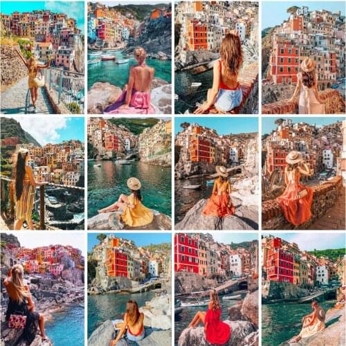 EverShine Diamond Mosaic Woman Cross stitch Diamond Painting Portrait Picture Rhinestones needlework Handicraft Wall decoration