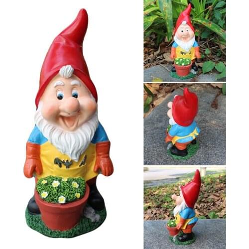Creative Dwarf Ornament Resin Crafts Outdoor Statue Flower Pot Furnishings Decoration for Home Garden Courtyard JDH88