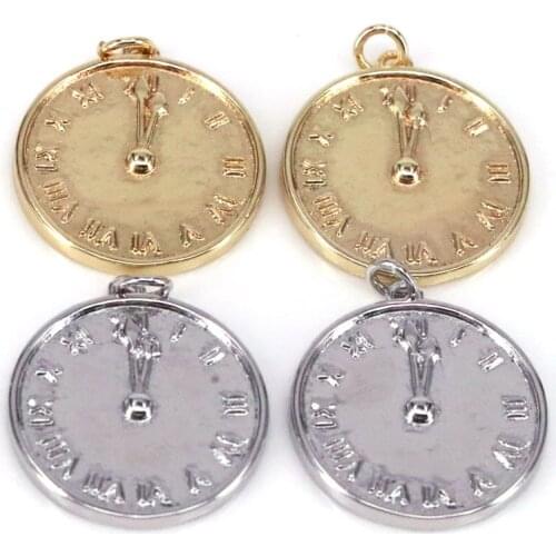10Pcs Metal Copper Gold Silver Color Compass Charms Pendants Diy Necklace Charm Accessories 2021 Fashion Jewelry